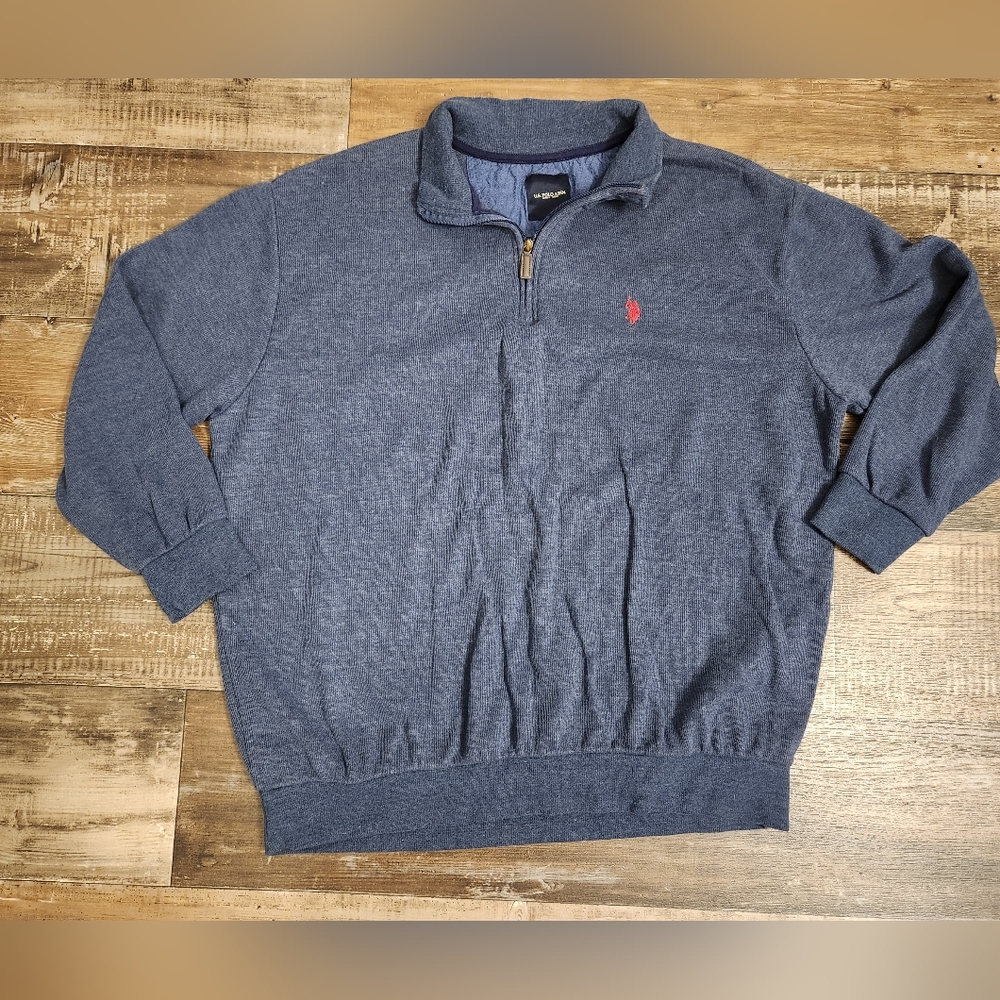 U.S. Polo Assn. Navy quarter zip sweater Size 3XL